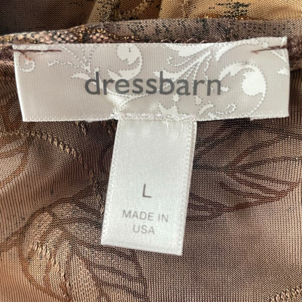 DressBarn Forest Fairy Floral Knit Top Women L Ruffle Metallic Fairy Grunge Y2K - Picture 8 of 10